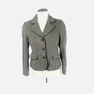 Tribal Grey Herringbone Blazer (Size 6) – Tailored Fall Classic